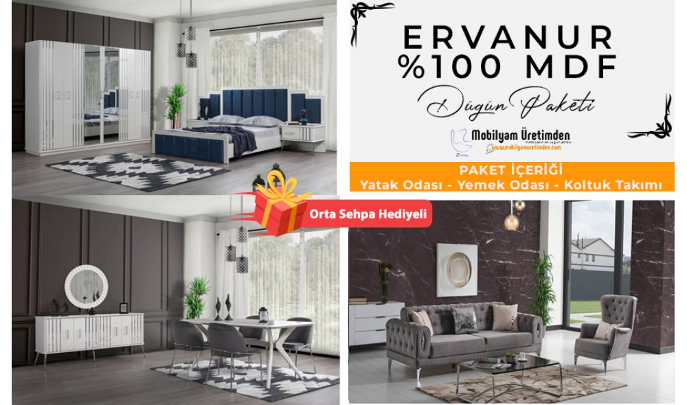 Ervanur Düğün Paketi %100 MDF