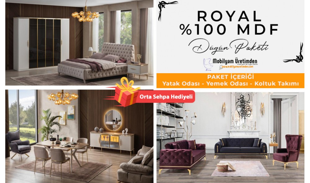 Royal Düğün Paketi %100 MDF